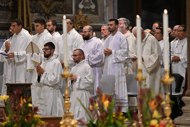 IPA89501749 - Italy, Rome, Vatican, October 10, 2026: Cardinal Baldo Reina celebrates a Mass for the ordination of deacons at St. John Lateran. Photograph by ALESSIA GIULIANI Catholic Press Photo Copyright: xx xAlessiaxGiuliani Catholipressphox IPA89501749