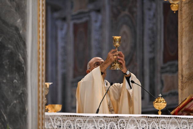 IPA89501758 - Italy, Rome, Vatican, October 10, 2026: Cardinal Baldo Reina celebrates a Mass for the ordination of deacons at St. John Lateran. Photograph by ALESSIA GIULIANI Catholic Press Photo Copyright: xx xAlessiaxGiuliani Catholipressphox IPA89501758