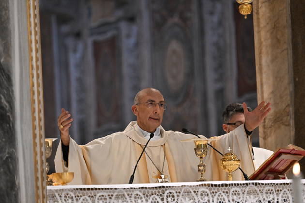IPA89501770 - Italy, Rome, Vatican, October 10, 2026: Cardinal Baldo Reina celebrates a Mass for the ordination of deacons at St. John Lateran. Photograph by ALESSIA GIULIANI Catholic Press Photo Copyright: xx xAlessiaxGiuliani Catholipressphox IPA89501770