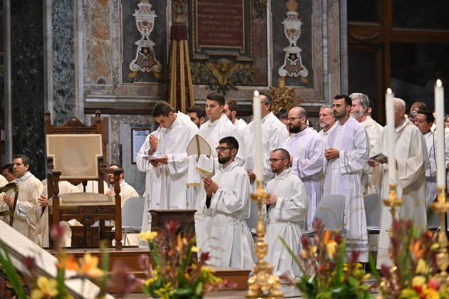 IPA89501754 - Italy, Rome, Vatican, October 10, 2026: Cardinal Baldo Reina celebrates a Mass for the ordination of deacons at St. John Lateran. Photograph by ALESSIA GIULIANI Catholic Press Photo Copyright: xx xAlessiaxGiuliani Catholipressphox IPA89501754