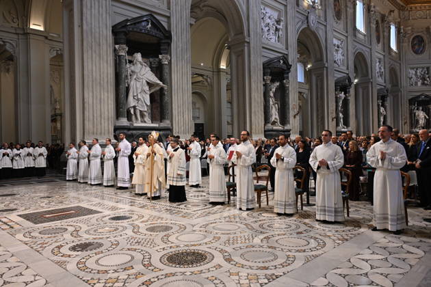 IPA89501577 - Italy, Rome, Vatican, October 10, 2026: Cardinal Baldo Reina celebrates a Mass for the ordination of deacons at St. John Lateran. Photograph by ALESSIA GIULIANI Catholic Press Photo Copyright: xx xAlessiaxGiuliani Catholipressphox IPA89501577