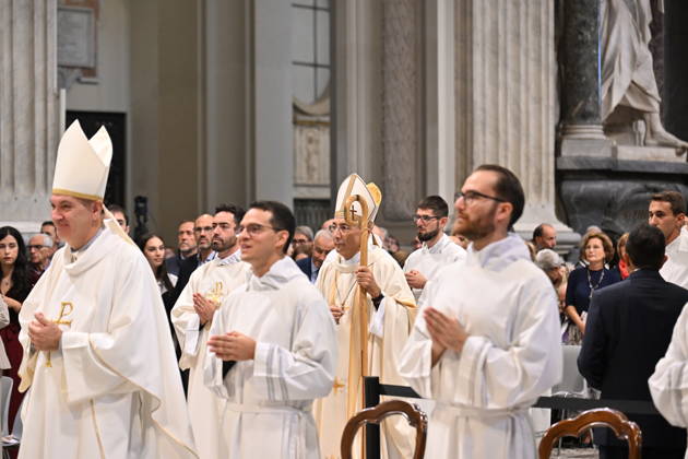 IPA89501579 - Italy, Rome, Vatican, October 10, 2026: Cardinal Baldo Reina celebrates a Mass for the ordination of deacons at St. John Lateran. Photograph by ALESSIA GIULIANI Catholic Press Photo Copyright: xx xAlessiaxGiuliani Catholipressphox IPA89501579