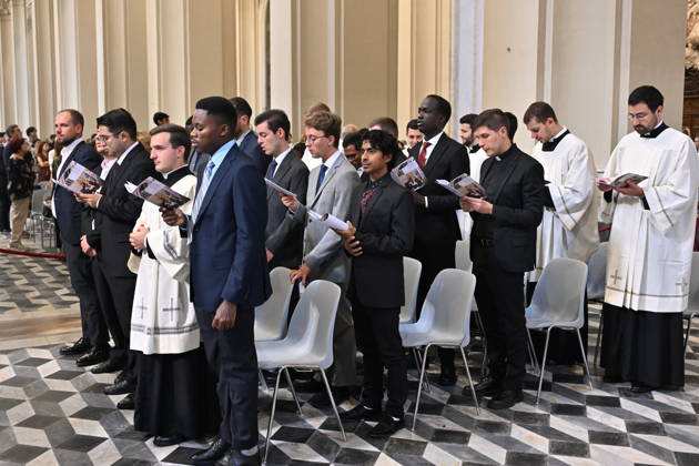 IPA89501585 - Italy, Rome, Vatican, October 10, 2026: Cardinal Baldo Reina celebrates a Mass for the ordination of deacons at St. John Lateran. Photograph by ALESSIA GIULIANI Catholic Press Photo Copyright: xx xAlessiaxGiuliani Catholipressphox IPA89501585