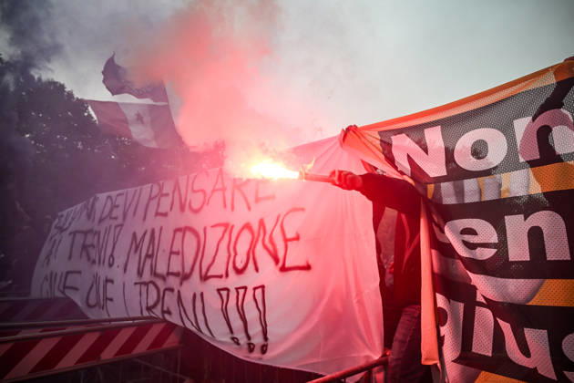 October 10, 2026, Milan, Mi, Italy: Lega Nord rally Milan safer, stop social centers. Near the Lambretta Social Center, Via Rizzoli, 10 10 2026 Milan Milan Italy - ZUMAa289 20261010_zia_a289_076 Copyright: xNicolaxMarfisix xAgfx