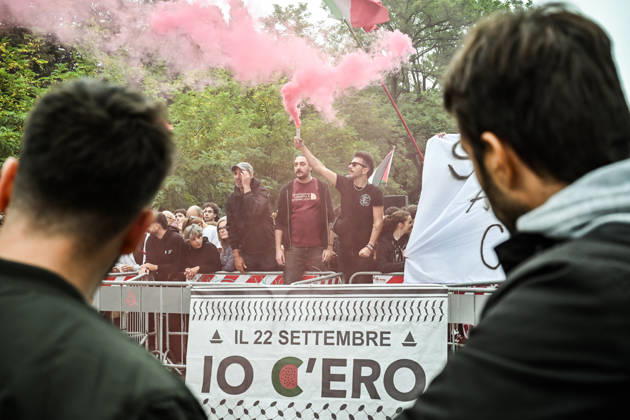 October 10, 2026, Milan, Mi, Italy: Lega Nord rally Milan safer, stop social centers. Near the Lambretta Social Center, Via Rizzoli, 10 10 2026 Milan Milan Italy - ZUMAa289 20261010_zia_a289_077 Copyright: xNicolaxMarfisix xAgfx