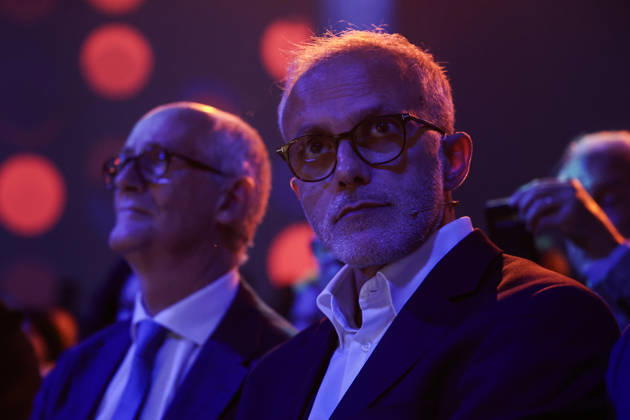 October 10, 2026, Rome, Italia, Italy: Ernesto Maria Ruffini and Franco Gabrielli during the National Assembly of Pio¹ Uno, Rome, 10 10 2026 Rome Italy - ZUMAa289 20261010_zia_a289_100 Copyright: xFrancescoxFotiax xAgfx