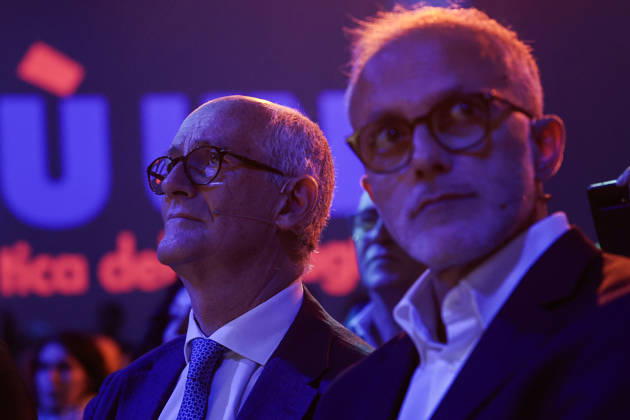 October 10, 2026, Rome, Italia, Italy: Ernesto Maria Ruffini and Franco Gabrielli during the National Assembly of PioÂ¹ Uno, Rome, 10 10 2026 Rome Italy  - ZUMAa289 20261010_zia_a289_101 Copyright: xFrancescoxFotiax xAgfx