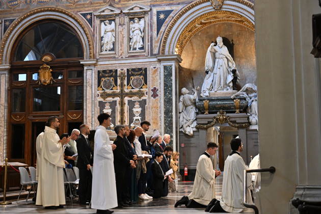 IPA89501692 - Italy, Rome, Vatican, October 10, 2026: Cardinal Baldo Reina celebrates a Mass for the ordination of deacons at St. John Lateran. Photograph by ALESSIA GIULIANI Catholic Press Photo  Copyright: xx xAlessiaxGiuliani Catholipressphox IPA89501692