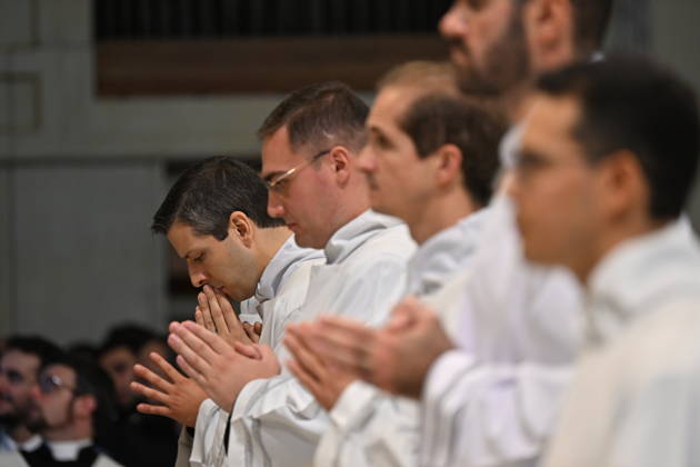 IPA89501732 - Italy, Rome, Vatican, October 10, 2026: Cardinal Baldo Reina celebrates a Mass for the ordination of deacons at St. John Lateran. Photograph by ALESSIA GIULIANI Catholic Press Photo  Copyright: xx xAlessiaxGiuliani Catholipressphox IPA89501732