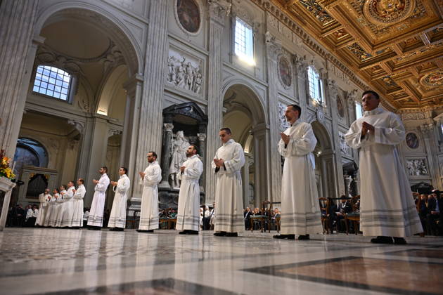 IPA89501740 - Italy, Rome, Vatican, October 10, 2026: Cardinal Baldo Reina celebrates a Mass for the ordination of deacons at St. John Lateran. Photograph by ALESSIA GIULIANI Catholic Press Photo  Copyright: xx xAlessiaxGiuliani Catholipressphox IPA89501740