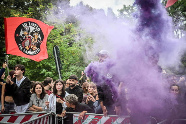 October 10, 2026, Milan, Mi, Italy: Lega Nord rally Milan safer, stop social centers. Near the Lambretta Social Center, Via Rizzoli, 10 10 2026 Milan Milan Italy  - ZUMAa289 20261010_zia_a289_063 Copyright: xNicolaxMarfisix xAgfx