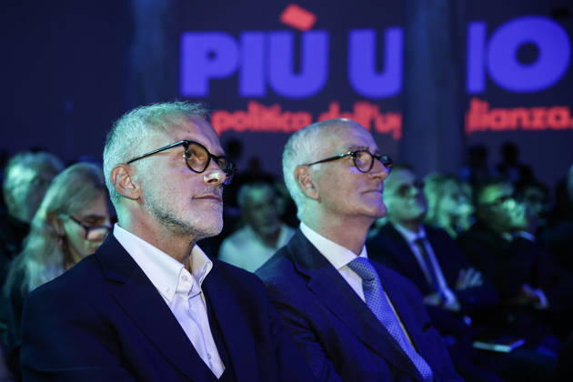 October 10, 2026, Rome, Italia, Italy: Ernesto Maria Ruffini and Franco Gabrielli during the National Assembly of PioÂ¹ Uno, Rome, 10 10 2026 Rome Italy  - ZUMAa289 20261010_zia_a289_113 Copyright: xFrancescoxFotiax xAgfx