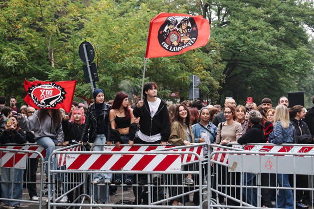 IPA89501931 - Milan: A rally organized by the Lega under the slogan A Safer Milan, Stop the Social Centers against the Lambretta Social Center on Via Rizzoli. In the photo: Protests during the demonstration Copyright: xAlessandroxBremecx xx IPA89501931