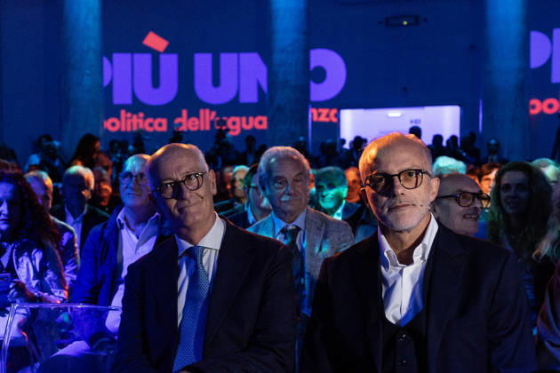 October 10, 2026, Rome, Italia, Italy: Ernesto Maria Ruffini and Franco Gabrielli during the National Assembly of PioÂ¹ Uno, Rome, 10 10 2026 Rome Italy  - ZUMAa289 20261010_zia_a289_131 Copyright: xFrancescoxFotiax xAgfx