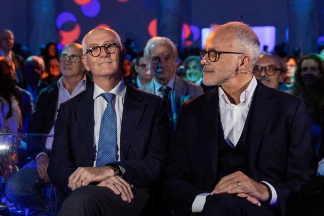 October 10, 2026, Rome, Italia, Italy: Ernesto Maria Ruffini and Franco Gabrielli during the National Assembly of PioÂ¹ Uno, Rome, 10 10 2026 Rome Italy  - ZUMAa289 20261010_zia_a289_133 Copyright: xFrancescoxFotiax xAgfx