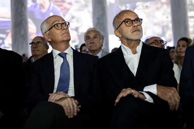 October 10, 2026, Rome, Italia, Italy: Ernesto Maria Ruffini and Franco Gabrielli during the National Assembly of PioÂ¹ Uno, Rome, 10 10 2026 Rome Italy  - ZUMAa289 20261010_zia_a289_135 Copyright: xFrancescoxFotiax xAgfx