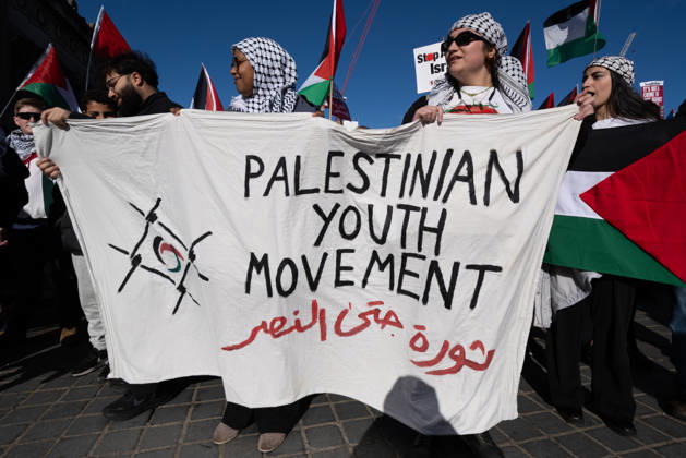 October 10, 2026, Edinburgh, Scotland, UK: Hundreds of people took part in a demonstration in Edinburgh organised by pro-Palestine groups Gaza Genocide Emergency Committee and Stop the War Scotland to mark the third anniversary of the 7 October 2023 Hamas-led attacks on Israel and the subsequent war in Gaza. The demonstration formed part of what organisers described as the first fully coordinated global day of protests for Palestine, with participants calling on the UK Government to end all arms sales to Israel and impose full sanctions. Edinburgh UK - ZUMAs357 20261010_zip_s357_009 Copyright: xCameronxScottx