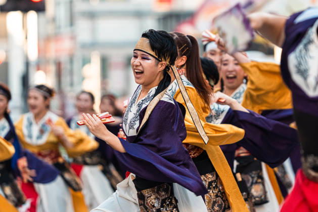 General view, October 10, 2026 - Dancers perform during the eve-of-festival events of the 27th Tokyo Yosakoi Festival in Ikebukuro, Tokyo, Japan, on October 10, 2026. Part of the Fukuro Matsuri celebrations, the event brings together yosakoi dance teams in colorful costumes for energetic performances combining traditional Japanese dance influences with contemporary music and choreography.  aflo_354761365