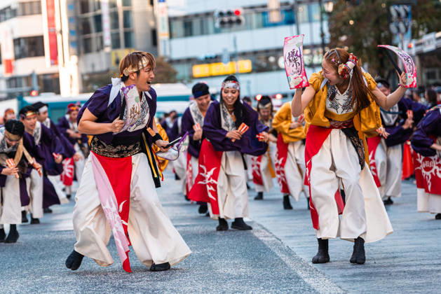 General view, October 10, 2026 - Dancers perform during the eve-of-festival events of the 27th Tokyo Yosakoi Festival in Ikebukuro, Tokyo, Japan, on October 10, 2026. Part of the Fukuro Matsuri celebrations, the event brings together yosakoi dance teams in colorful costumes for energetic performances combining traditional Japanese dance influences with contemporary music and choreography.  aflo_354761372