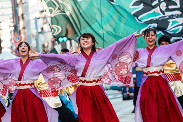 General view, October 10, 2026 - Dancers perform during the eve-of-festival events of the 27th Tokyo Yosakoi Festival in Ikebukuro, Tokyo, Japan, on October 10, 2026. Part of the Fukuro Matsuri celebrations, the event brings together yosakoi dance teams in colorful costumes for energetic performances combining traditional Japanese dance influences with contemporary music and choreography.  aflo_354761416