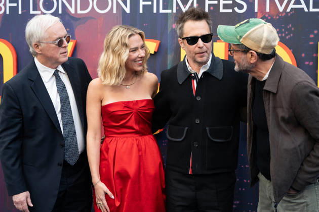BFI London Film Festival - Ray Gunn Screening Bard Bird, Scarlett Johansson and Sam Rockwell, Michael Giacchino attend the Ray Gunn Gala during the 70th BFI London Film Festival at The Royal Festival Hall on October 10, 2026 in London, England. Photo by Tiar Lounis ABACAPRESS.COM London United Kingdom Copyright: xLounisPhotography ABACAx