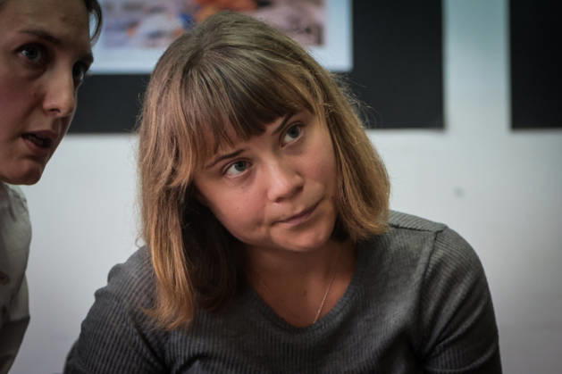 IPA89503808 - Naples, October 10, 2026: Conference at the former NATO base; Greta Thunberg in Bagnoli discussing the CPRs, and today at the march and the pro-Pal debate with Francesca Albanese (NeaPhoto Renato Esposito) Copyright: xx xx IPA89503808