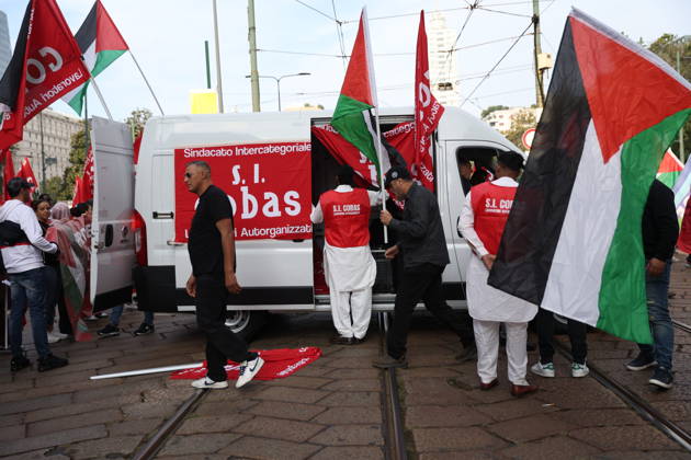 RECORD DATE NOT STATED IPA89503920 - Milan, October 10, 2026, National Day of Mobilization, The End of Genocide Is the End of Zionism, marking the third anniversary of the start of the conflict in Gaza, Cobas  Copyright: xx xFrancescoxEnriquezx IPA89503920.jpeg