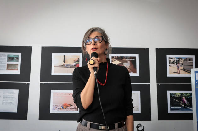 IPA89504324 - Naples, October 10, 2026: Conference at the former NATO base; Greta Thunberg in Bagnoli discussing the CPRs, and today at the march and the pro-PAL debate with Francesca Albanese (NeaPhoto Renato Esposito) Copyright: xx xx IPA89504324