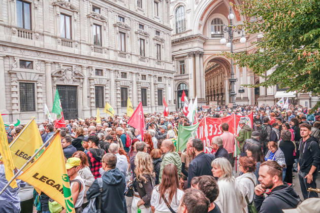 IPA89503014 - Milan, October 10, 2026 A protest organized by local No Data Centers committees to demand a halt to the construction and operation of new data centers in the province of Milan. Copyright: xEmanuelexRobertoxDexCarlix xDecax IPA89503014