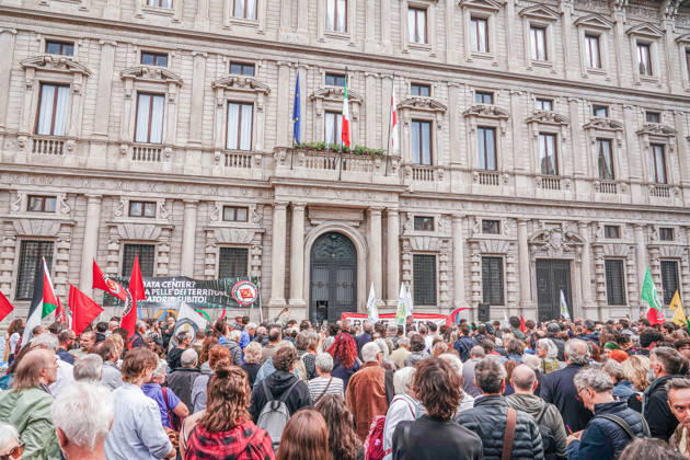IPA89503036 - Milan, October 10, 2026 A protest organized by local No Data Centers committees to demand a halt to the construction and operation of new data centers in the province of Milan. Copyright: xEmanuelexRobertoxDexCarlix xDecax IPA89503036