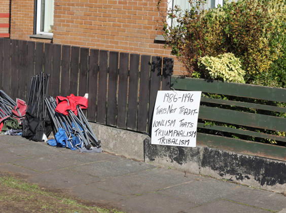 Police remain at Drumcree Church after Orange Order march ban PORTADOWN, NORTHERN IRELAND - OCTOBER 10: Police remain stationed outside Drumcree Church following the end of the Garvaghy Road standoff after Northern Ireland Secretary of State Chris Bryant banned the Orange Order march in Portadown, County Armagh, Northern Ireland, on October 10, 2026. Bryant said the decision was made in the interests of peace after talks between the Portadown District Lodge and Garvaghy Road residents failed to reach an agreement. Conor Mcccaughley Anadolu Portadown Ireland. Editorial use only. Please get in touch for any other usage. Copyright: x2026xAnadoluxConorxMcccaughleyx