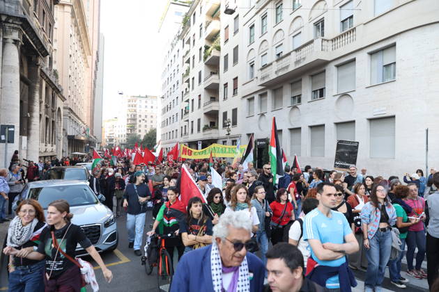 RECORD DATE NOT STATED IPA89506048 - Milan, National Day of Mobilization: The End of Genocide Is the End of Zionism, marking the third anniversary of the start of the conflict in Gaza  Copyright: xx xPoolxEmadecaxEnriquezx IPA89506048.jpeg