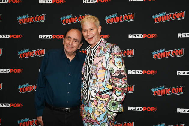 October 10, 2026, New York, New York, USA: Writer R.L. STINE and drag queen and actor JIMBO pose for a photo as Tubi presents R.L. Stine s Pumpkin 2 at the 2026 NY Comic Con at the Javits Center on October 10, 2026 in New York. New York USA  - ZUMAb148 20261010_zap_b148_006 Copyright: xBryanxSmithx