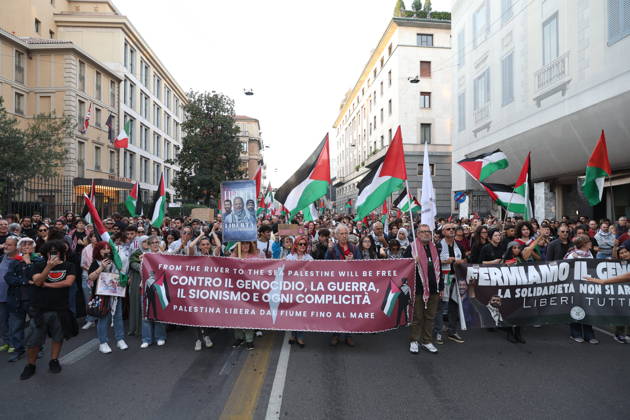RECORD DATE NOT STATED IPA89508951 - Milan, National Day of Mobilization: The End of Genocide Is the End of Zionism, marking the third anniversary of the start of the conflict in Gaza Copyright: xx xPoolxEmadecaxEnriquezx IPA89508951.jpeg