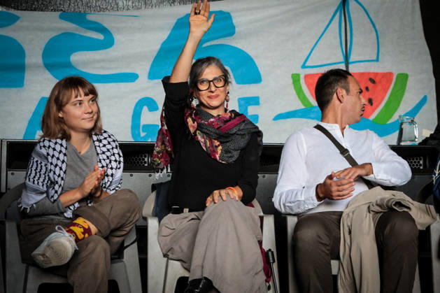 Greta Thunberg and Francesca Albanese at NATO Base X Conference - Napoli Greta Thunberg and Francesca Albanese attend the NATO Base X Conference at the former NATO base in Bagnoli, Naples, Italy on October 10, 2026, where Thunberg discusses CPRs and participates in a pro-Palestine debate with Albanese. Photo by Renato Esposito Napolipress IPA ABACAPRESS.COM Napoli - Italy Copyright: xIPA ABACAx