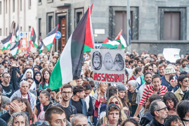 IPA89509188 - Milan, National Day of Mobilization: The End of Genocide Is the End of Zionism, marking the third anniversary of the start of the conflict in Gaza Copyright: xEmanuelexRobertoxDexCarlix xPoolxEmadecaxEnriquezx IPA89509188