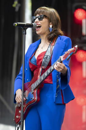 October 10, 2026, Madrid, Spain: Singer Nat Simons performs during the Hispanidad Festival 2026 concert at the Plaza de Espana. Madrid Spain - ZUMAs197 20261010_aaa_s197_057 Copyright: xAtilanoxGarciax