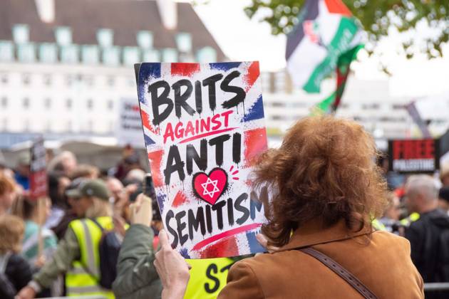 October 10, 2026, London, London, England: The National March for Palestine took place to mark the third anniversary of the start of the war in Gaza. Around ten thousand gathered on The Thames embankment and marched to Parliament Squre. They faced an Israeli counter demonstration of a handfull of protesters. Some arrests were reported by police. London England - ZUMAr169 20261010_zip_r169_010 Copyright: xRodxHarbinsonx