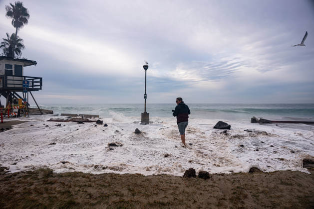 October 10, 2026, Laguna Beach, California, USA: Aliso Beach in Laguna Beach, California, Sustains Erosion from Heavy Swells on October 10, 2026. Laguna Beach USA  - ZUMAg219 20261010_znp_g219_004 Copyright: xJakexLeexGreenx