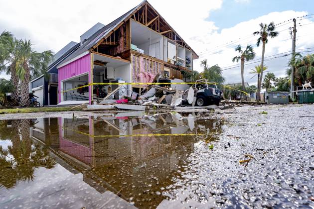 October 10, 2026, Pensacola Beach, Fl, USA: A home is partially destroyed after Hurricane Isaias came ashore..Hurricane Isaias made landfall Friday, October 9 along the U.S. Gulf coast. Pensacola Beach USA  - ZUMAs197 20261010_aaa_s197_077 Copyright: xJenxGolbeckx