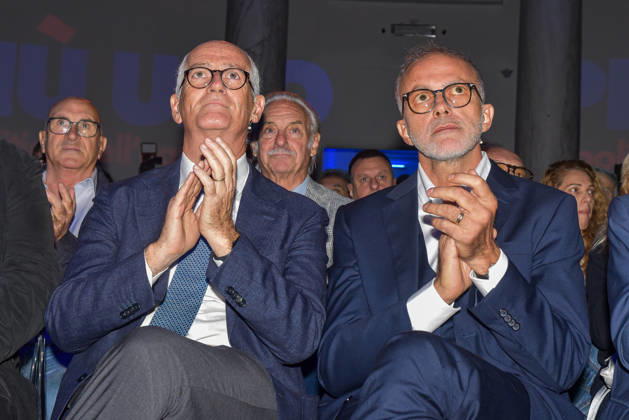 October 10, 2026, Rome, Italy: Ernesto Maria Ruffini (R) and Franco Gabrielli (L) together during the launch event of the new center-left political movement PiÃ¹ Uno at the Salone delle Colonne in Rome. Rome Italy  - ZUMAs197 20261010_aaa_s197_131 Copyright: xVincenzoxNuzzolesex