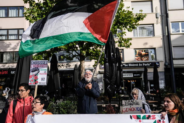 Pro-Palestine demonstration held in Luxembourg LUXEMBOURG, LUXEMBOURG - OCTOBER 10: Demonstrators gather for a pro-Palestine march organized by the Letz Act for Palestine initiative as part of a global day of action in solidarity with Palestinians in Luxembourg City, Luxembourg, on October 10, 2026. Organized in response to a call by the Global Alliance for Palestine, the march begins on Boulevard Franklin Roosevelt and proceeds towards Place de Paris, with participants calling for justice, freedom and self-determination for Palestinians. Muhammed Said Tako Anadolu Luxembourg Luxembourg. Editorial use only. Please get in touch for any other usage. Copyright: x2026xAnadoluxMuhammedxSaidxTakox