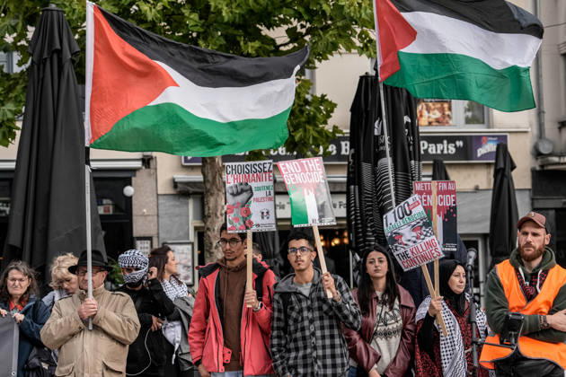 Pro-Palestine demonstration held in Luxembourg LUXEMBOURG, LUXEMBOURG - OCTOBER 10: Demonstrators gather for a pro-Palestine march organized by the Letz Act for Palestine initiative as part of a global day of action in solidarity with Palestinians in Luxembourg City, Luxembourg, on October 10, 2026. Organized in response to a call by the Global Alliance for Palestine, the march begins on Boulevard Franklin Roosevelt and proceeds towards Place de Paris, with participants calling for justice, freedom and self-determination for Palestinians. Muhammed Said Tako Anadolu Luxembourg Luxembourg. Editorial use only. Please get in touch for any other usage. Copyright: x2026xAnadoluxMuhammedxSaidxTakox