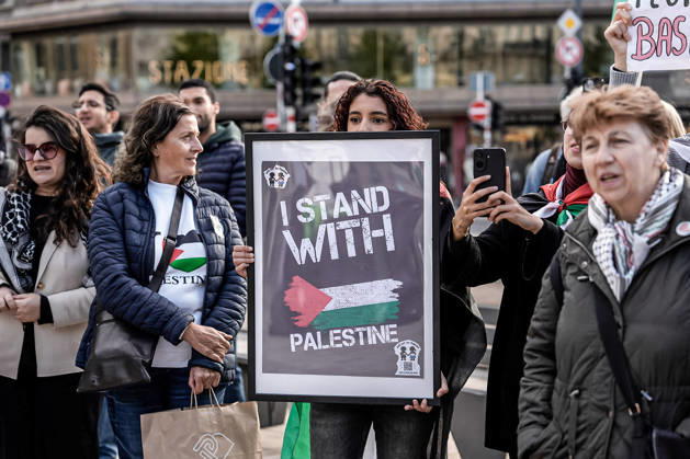 Pro-Palestine demonstration held in Luxembourg LUXEMBOURG, LUXEMBOURG - OCTOBER 10: Demonstrators gather for a pro-Palestine march organized by the Letz Act for Palestine initiative as part of a global day of action in solidarity with Palestinians in Luxembourg City, Luxembourg, on October 10, 2026. Organized in response to a call by the Global Alliance for Palestine, the march begins on Boulevard Franklin Roosevelt and proceeds towards Place de Paris, with participants calling for justice, freedom and self-determination for Palestinians. Muhammed Said Tako Anadolu Luxembourg Luxembourg. Editorial use only. Please get in touch for any other usage. Copyright: x2026xAnadoluxMuhammedxSaidxTakox