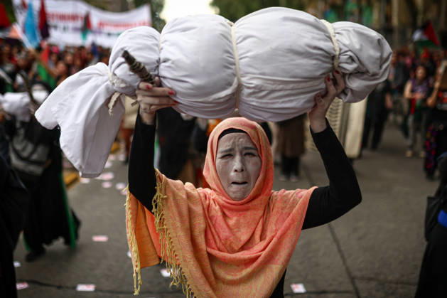 Thousands march in Santiago for Global Day of Action for Palestine SANTIAGO, CHILE - OCTOBER 10: Thousands of people take part in a demonstration organized by the Palestinian community in Chile as part of the Global Day of Action for Palestine, in Santiago, Chile, on October 10, 2026. Lucas Aguayo Araos Anadolu Santiago Chile. Editorial use only. Please get in touch for any other usage. Copyright: x2026xAnadoluxLucasxAguayoxAraosx