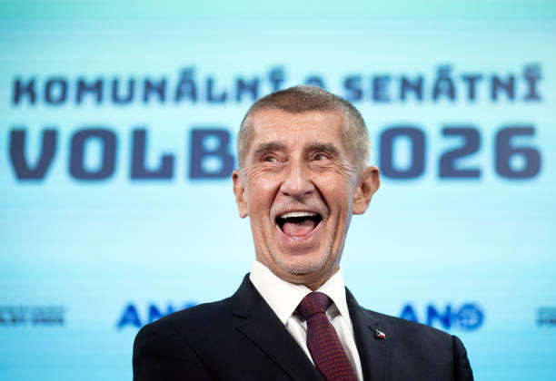 Senior government ANO movement, chairman Andrej Babis (photo) and first deputy chairman Karel Havlicek (not seen), gives press conference on results of the municipal and Senate elections in the afternoon at Centre for Movement Medicine, Prague 4 - Chodov, on October 10,2026. (CTKxPhoto MichaelaxRihova) CTKPhotoP2026101008470  CTKPhotoP2026101008470