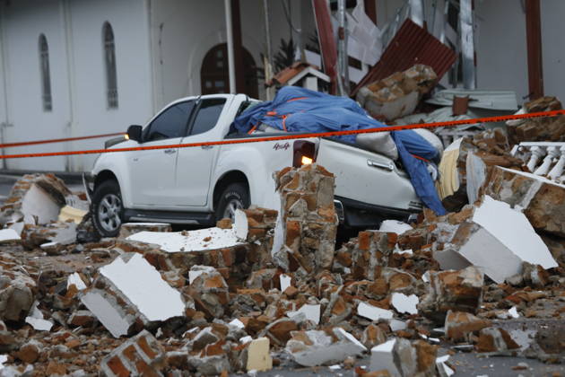 (261011) -- PENONOME, Oct. 11, 2026 -- This photo taken on Oct. 10, 2026 shows a street view after an earthquake in Penonome, Panama. Panama declared a state of emergency on Saturday to coordinate relief efforts and assist communities affected by a powerful earthquake that struck the country Friday. (Photo by Xinhua) PANAMA-PENONOME-EARTHQUAKE-AFTERMATH DanielxGonzalez 