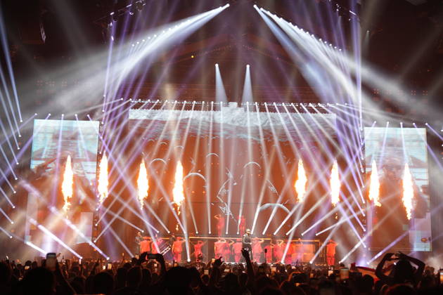 Puerto Rican singer Don Omar performs during his concert at the Barclays Center in New York, United States, 10 October 2026. Don Omar Concert in New York !ACHTUNG: NUR REDAKTIONELLE NUTZUNG! Copyright: xAngelxColmenaresx AME5028 20261011-55021650163_1