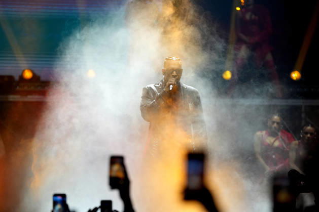 Puerto Rican singer Don Omar performs during his concert at the Barclays Center in New York, United States, 10 October 2026. Don Omar Concert in New York !ACHTUNG: NUR REDAKTIONELLE NUTZUNG! Copyright: xAngelxColmenaresx AME5019 20261011-55021650166_1