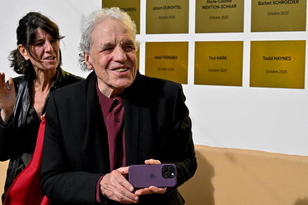 18th Lumiere Festival Bad Lieutenant Screening Abel Ferrara unveiling a commemorative plate in his honor on the Film Makers Wall after the screening of the movie Bad Lieutenant during the 18th Lyon Lumiere Film Festival in Lyon, France on 11 October 2026. Photo by Julien Reynaud APS-Medias ABACAPRESS.COM Lyon France Copyright: xReynaudxJulien APS-Medias ABACAx